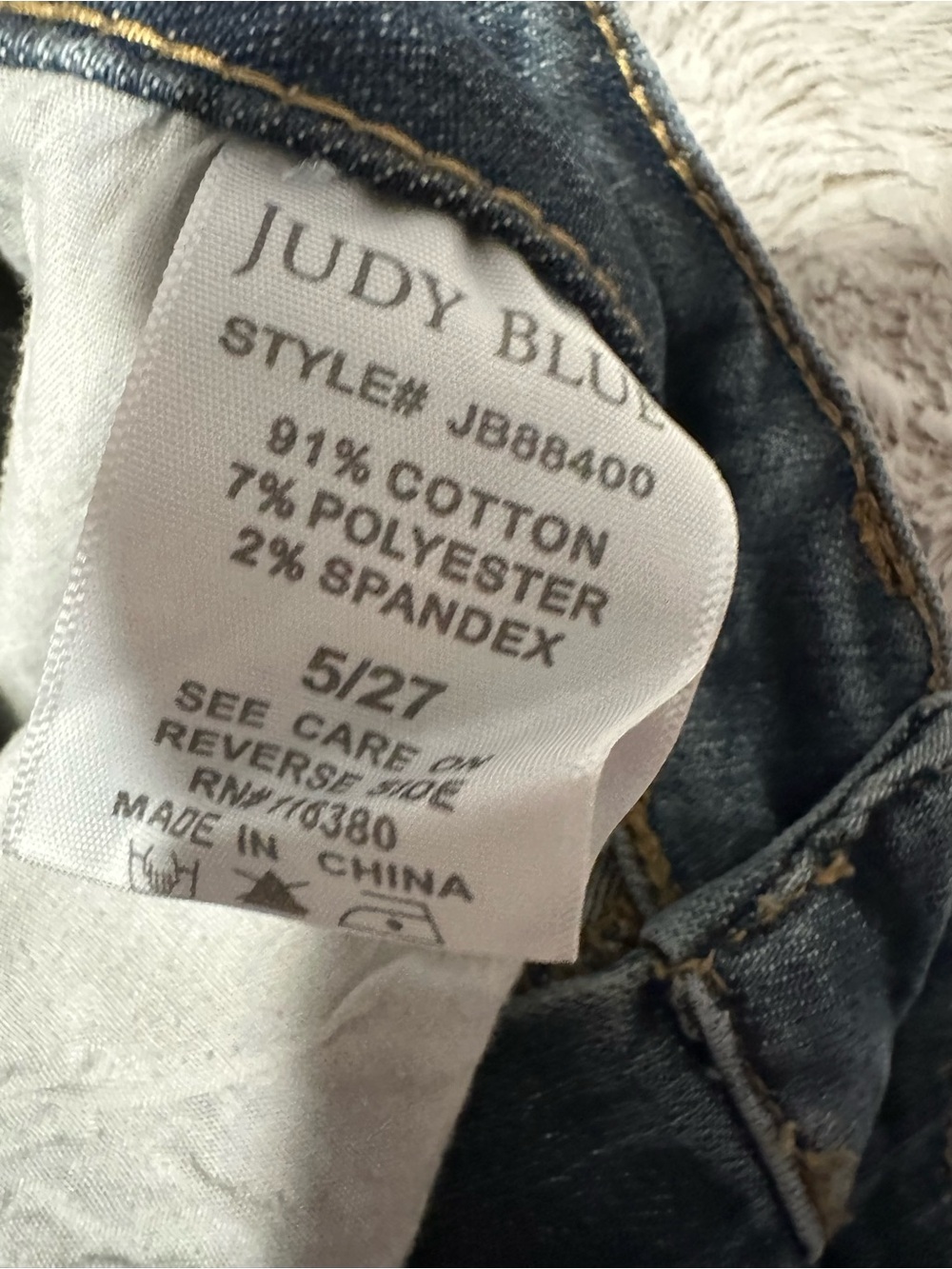 Judy Blue Shark Bite Hem Skinny Fit Jeans - Picture 7 of 16